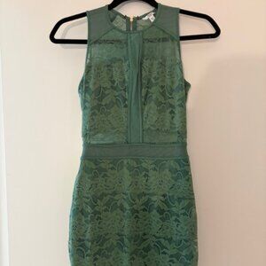 Guess mini green lace dress